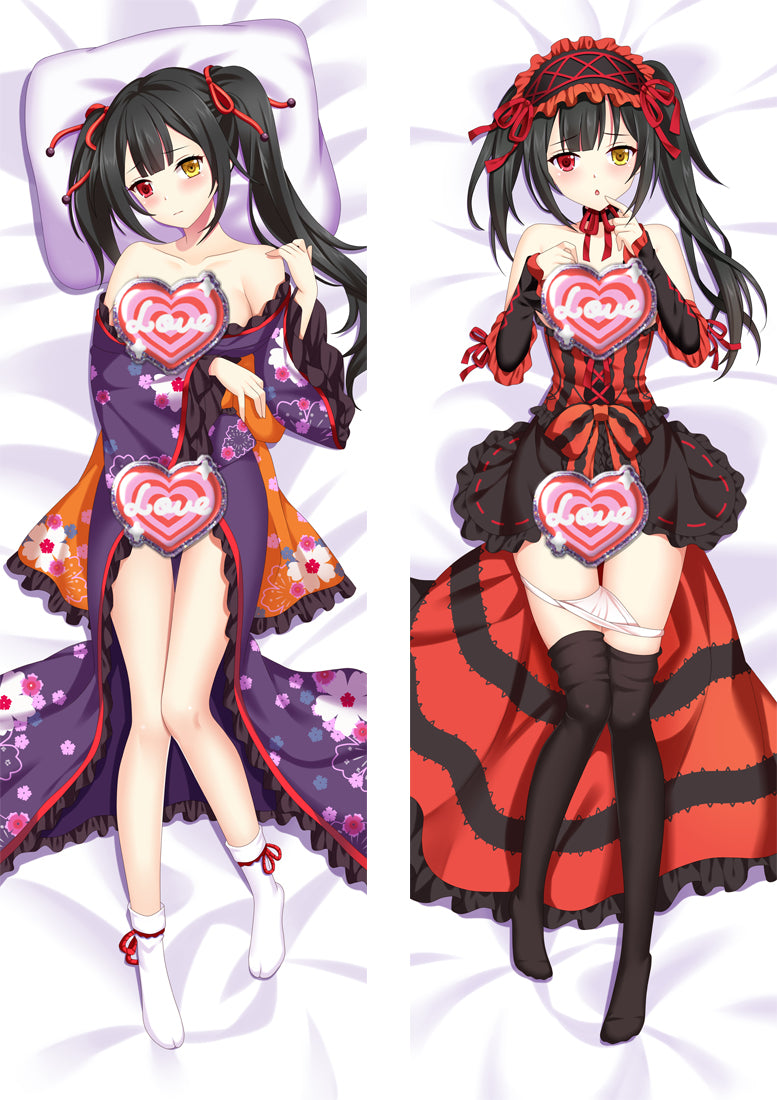 Date A Live Tokisaki Kurumi with Double Sides Zipper to make love Anime Dakimakura Pillow Case image 0