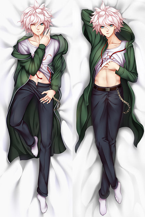 Danganronpa Makoto Naegi Anime Dakimakura Japanese Pillow Cover image 0