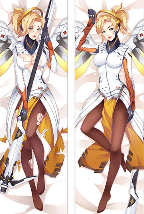 Overwatch Mercy Anime Dakimakura Body Pillow Cover image 0