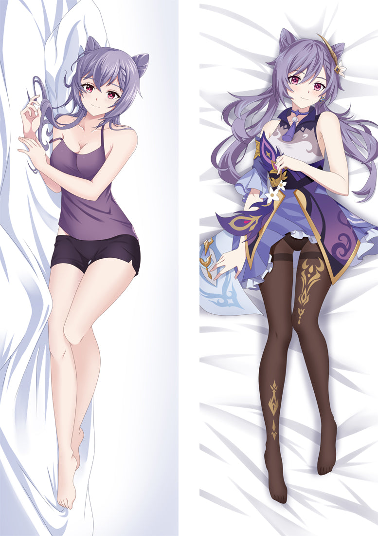 Genshin Impact Keqing Anime Dakimakura Body Pillow Cover image 0