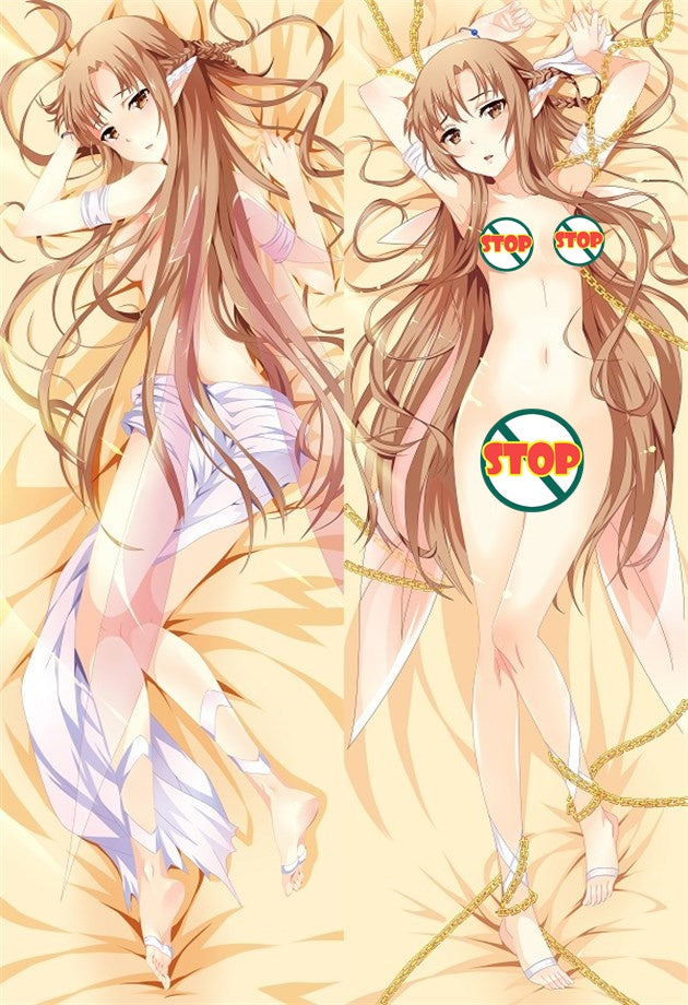 Sword Art Online Yuuki Asuna Anime Dakimakura Pillow Case image 0