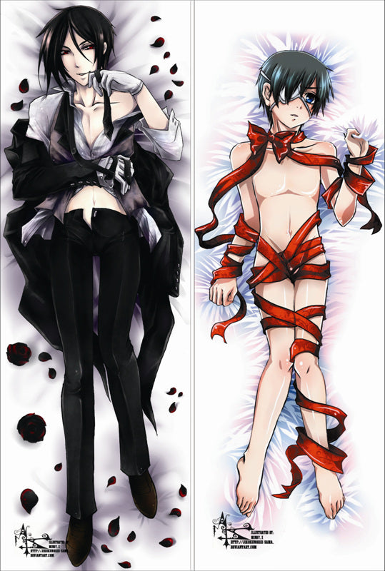 Black Butler Sebastian Michaelis Anime Dakimakura Anime Dakimakura Body Pillow Case image 0