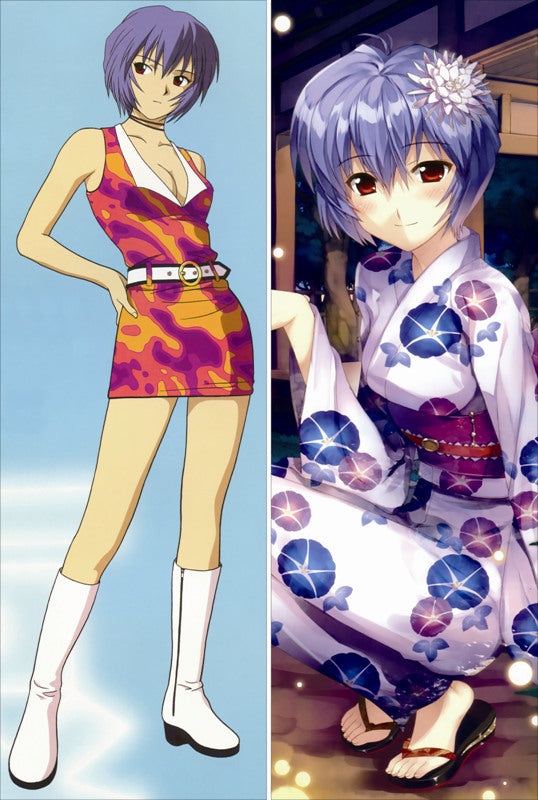 Neon Genesis Evangelion Rei Ayanami Anime Dakimakura Waifu Pillow Case image 0