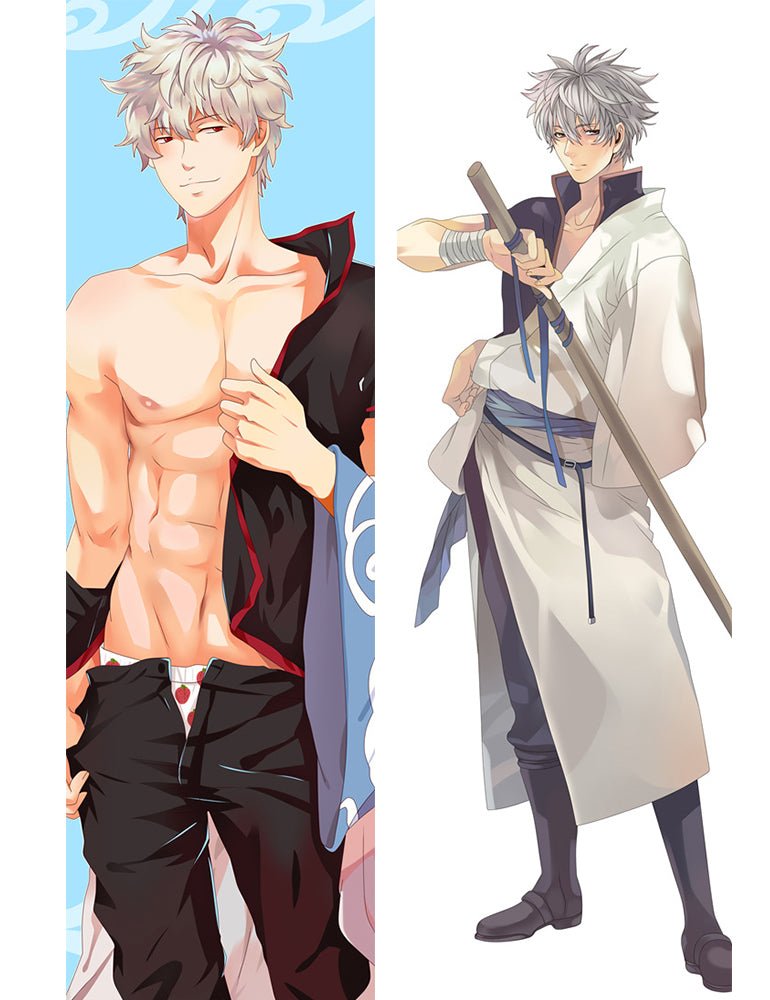 New Anime Gin Tama Sakata Gintoki BL Male Dakimakura Hug Body Pillow Case Cover image 0