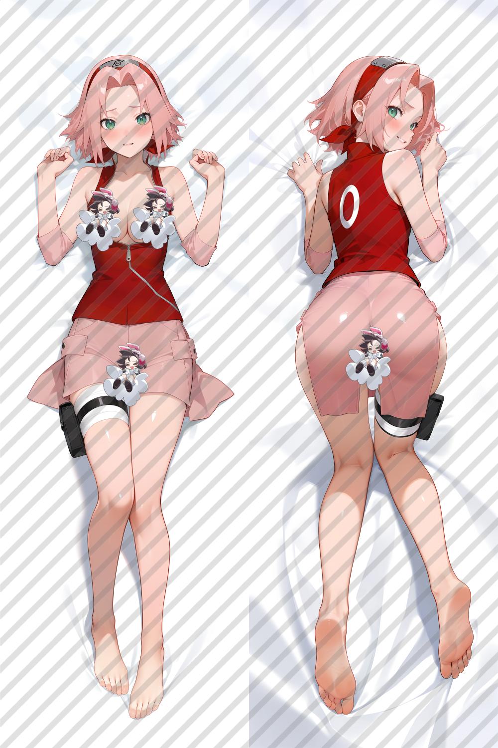Naruto Sakura Haruno Anime Dakimakura Sexy Body Pillow Cover image 0
