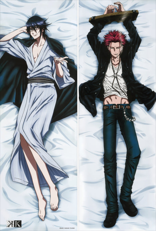 K: Return of Kings Mikoto Suoh + Reishi Munakata Anime Dakimakura Anime Dakimakura Body Pillow Case image 0