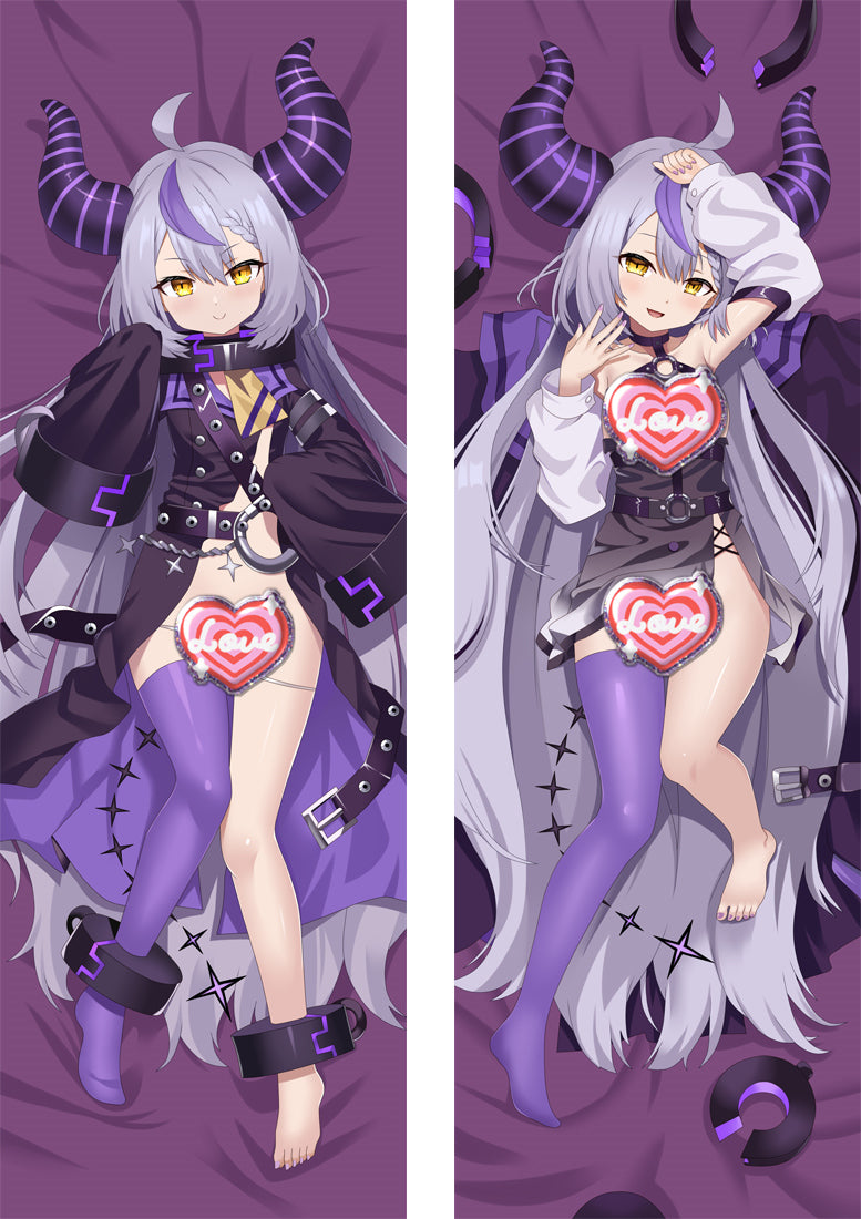 Virtual Youtuber La+ Darknesss with Double Sides Zipper to make love Anime Dakimakura Pillow Case image 0