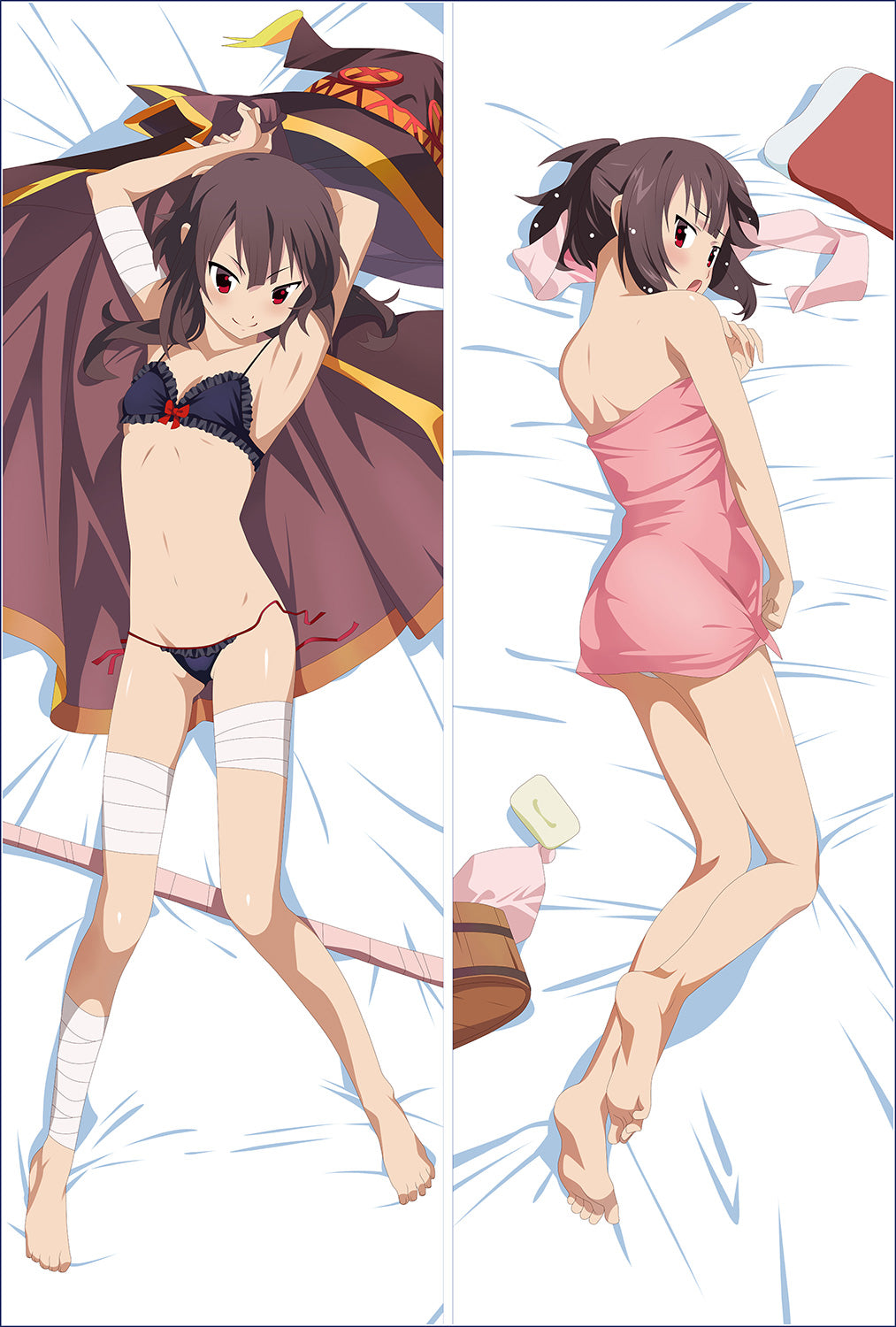 KonoSuba: Godos Blessing on this Wonderful World! Megumin with Double Sides Zipper To Make Love Anime Dakimakura Pillow Case image 0