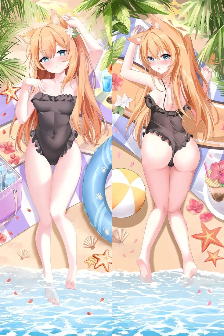 Blue Archive Iochi Mari Anime Dakimakura Body Pillow Cover image 0