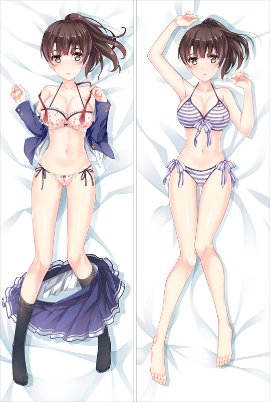 Original Saekano Dakimakura Megumi Katou Anime Girl Hugging Body Pillow Case image 0