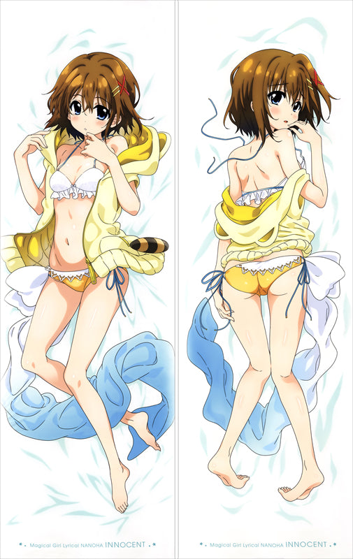 Magical Girl Lyrical Nanoha Hayate Yagami with Double Sides Zipper to make love Anime Dakimakura Pillow Case image 0