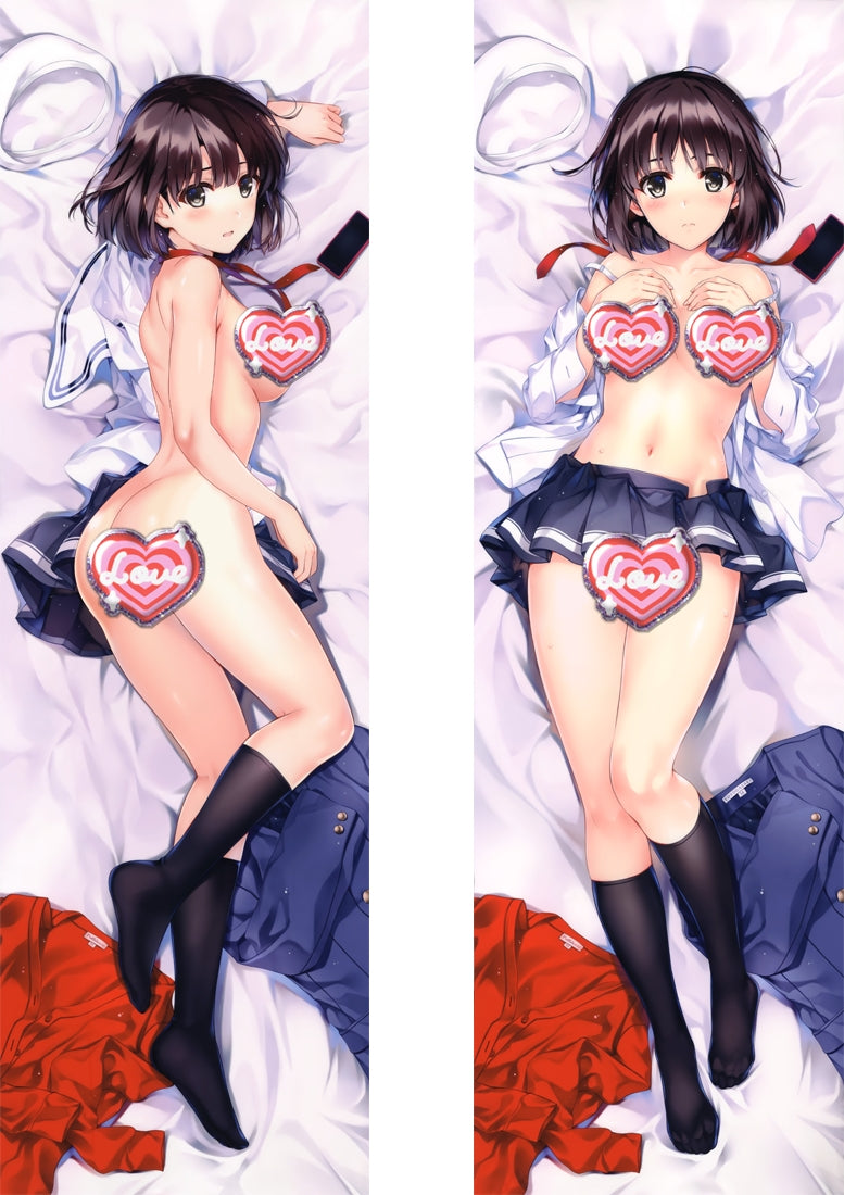 Saekano: How to Raise a Boring Girlfriend Kurehito Misaki KatÅ Megumi with Double Sides Zipper to make love Anime Dakimakura Pillow Case image 0