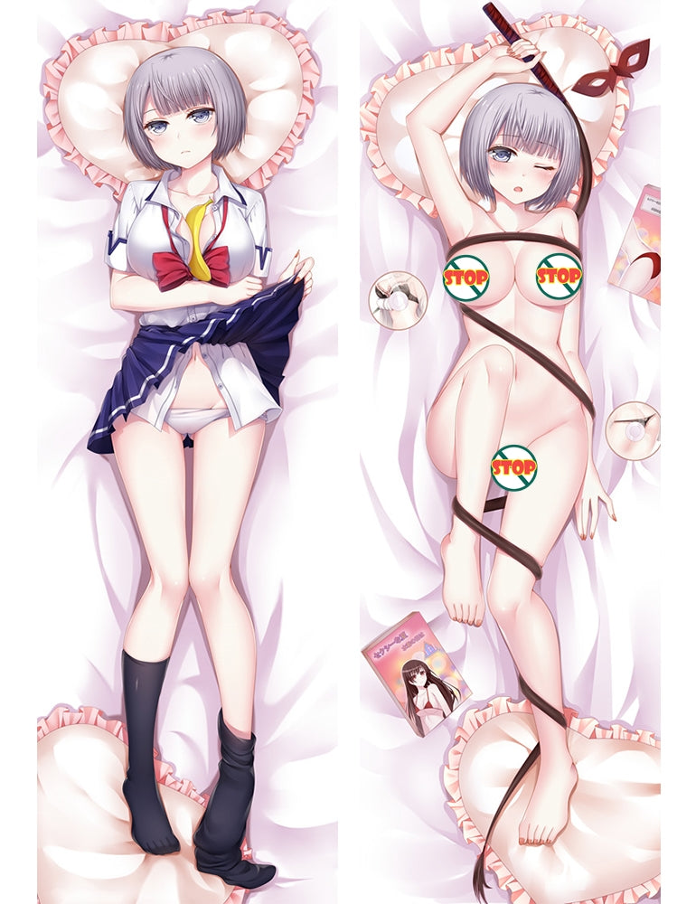 Boku no Kanojo ga Majime Sugiru Shojo Bitch na Ken Akiho KÅsaka Anime Dakimakura Pillow Cover image 0