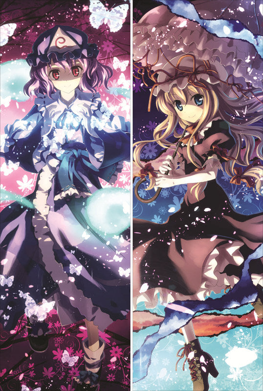 TouHou ProjectSaigyouji Yuyuko &amp; Yakumo Yukari Anime Dakimakura Waifu Pillow Case image 0