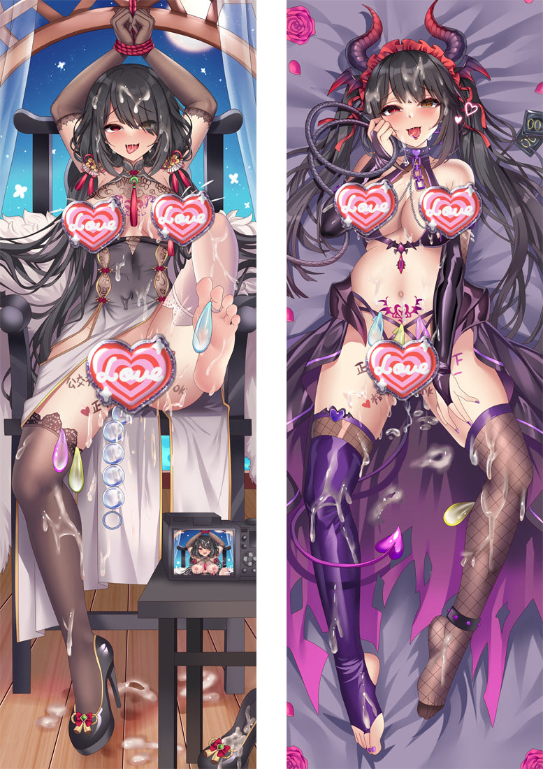 Date A Live Tokisaki Kurumi with Double Sides Zipper to make love Anime Dakimakura Pillow Case image 0