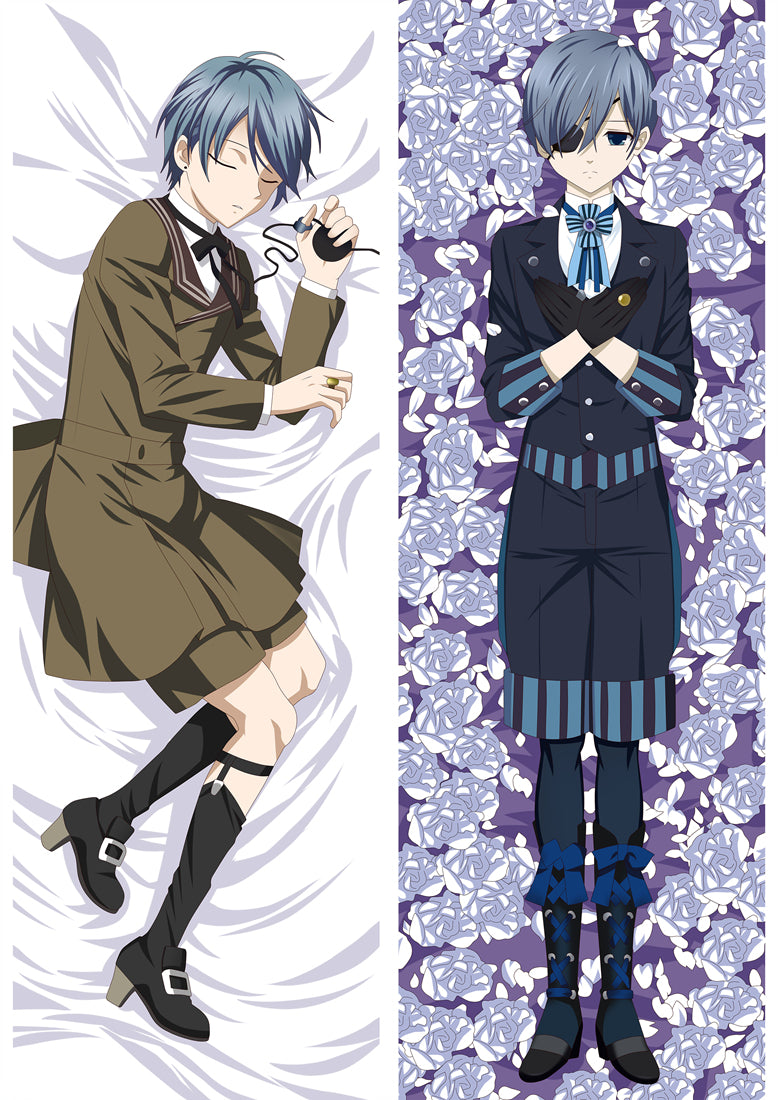 Black Butler Ciel Phantomhive Anime Dakimakura Pillow Cover Mgf-87012 image 0