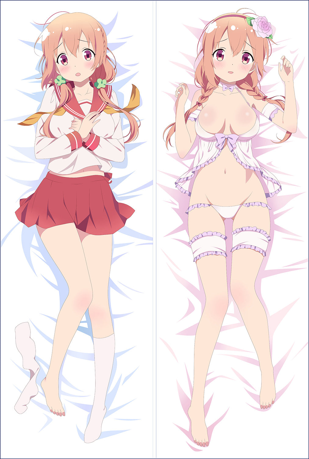 Hinako no ha Sakuragi Hinako with Double Sides Zipper To Make Love Anime Dakimakura Pillow Case image 0