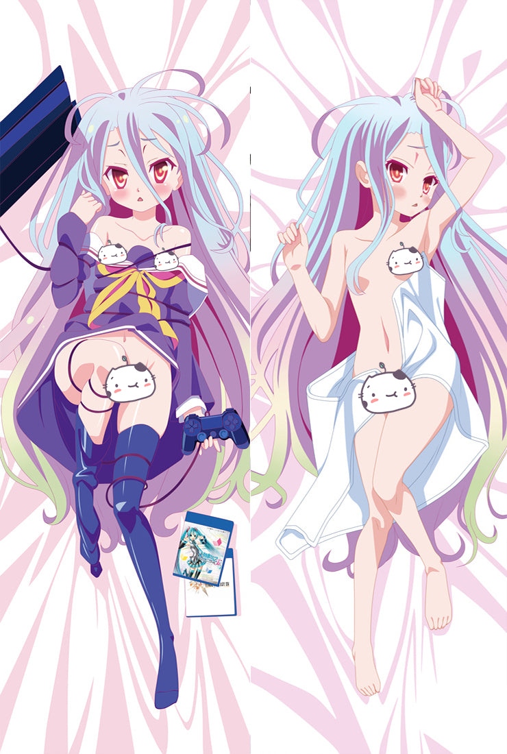 No Game No Life Shiro Anime Dakimakura Pillow Cover image 0