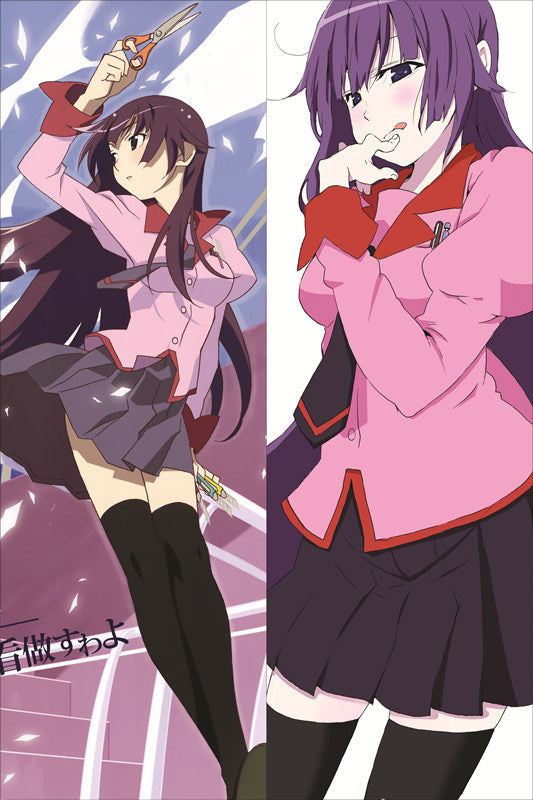Bakemonogatari Hitagi Senjougahara Anime Dakimakura Body Pillow Cover image 0