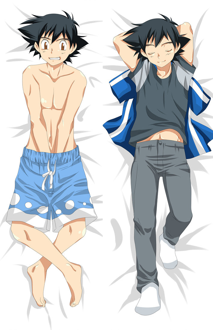 PokÃ©mon Pocket Monsters Ash Ketchum Anime Dakimakura Pillow Cover image 0