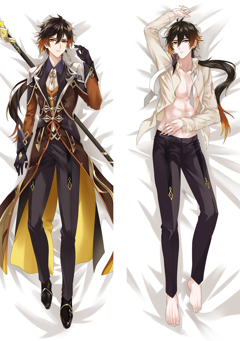 Genshin Impact Zhongli Dakimakura Body Pillow Cover image 0