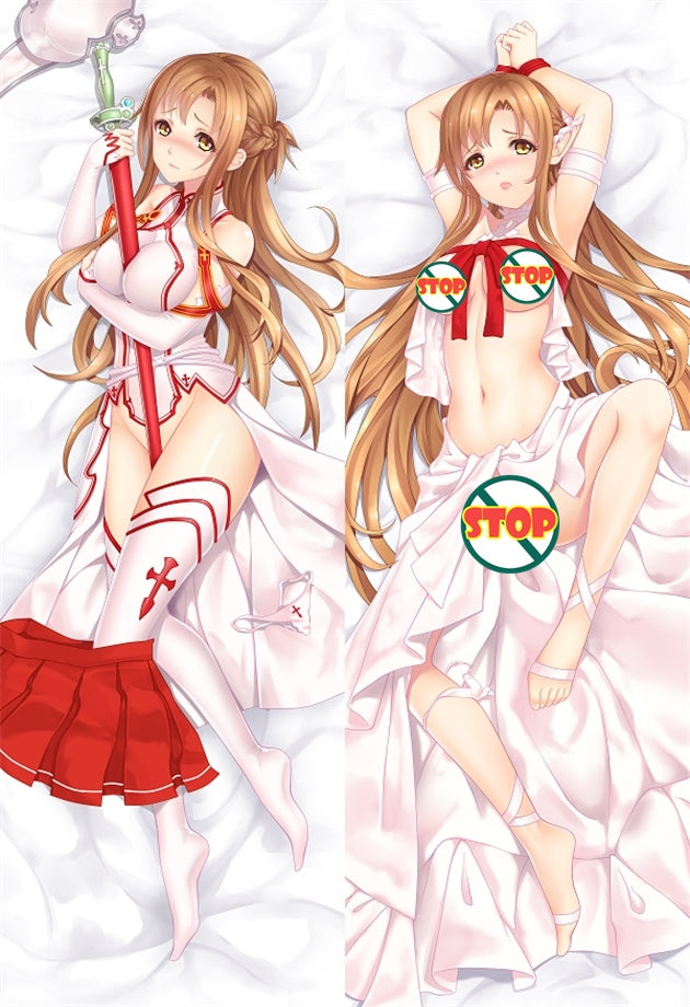 Sword Art Online Yuuki Asuna Anime Dakimakura Pillow Case image 0