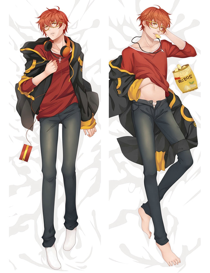 Mystic Messenger Saeyoung Luciel Choi Saeyoung Choi Defender Of Justice 707 Anime Dakimakura Pillow Cover image 0