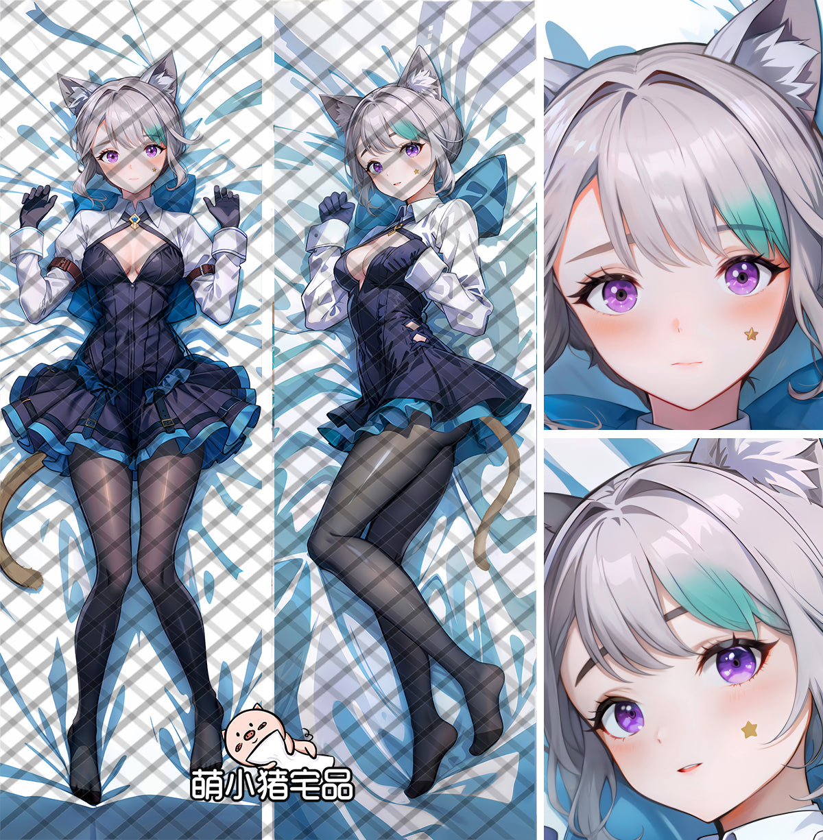Genshin Impact Lynette Anime Dakimakura Girl Pillow Cover image 0