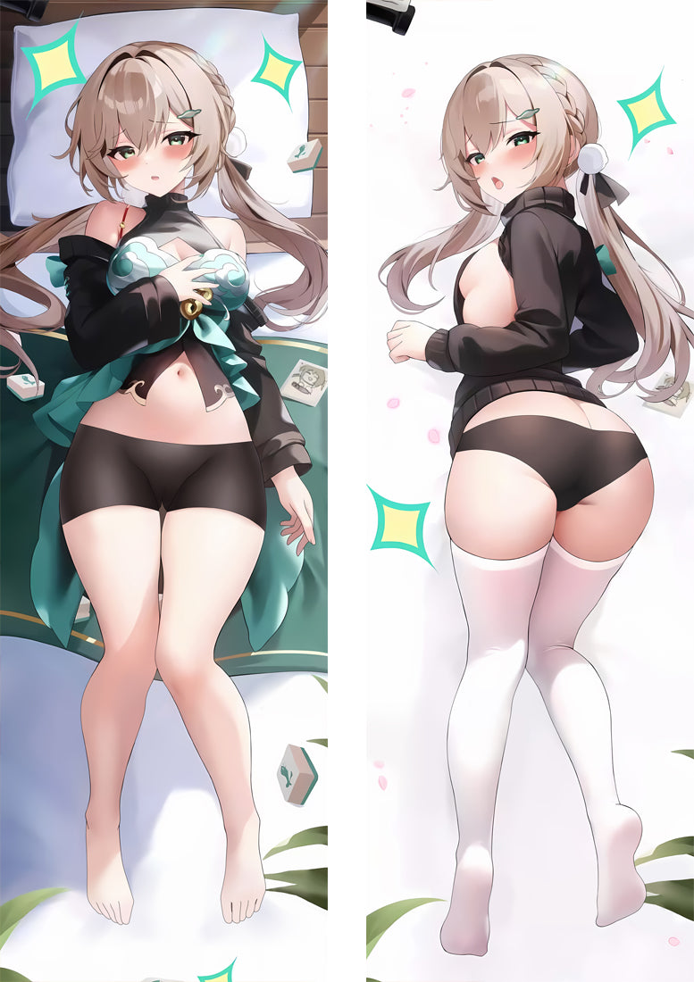 Honkai: Star Rail Qingque Anime Dakimakura Body Pillow Cover image 0