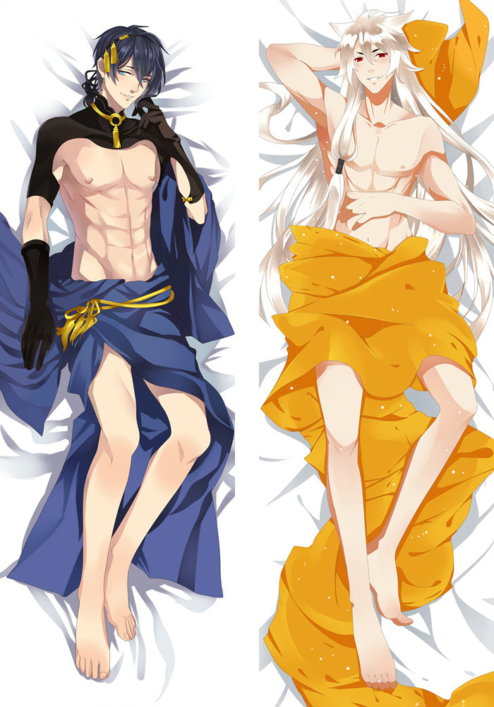 Touken Ranbu Mikazuki Munechika + Kogitsunemaru Anime Dakimakura Pillow Cover image 0