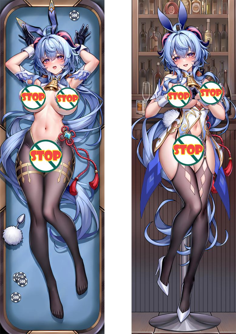 Genshin Impact Ganyu Waifu Anime Dakimakura Body Pillow Cover image 0