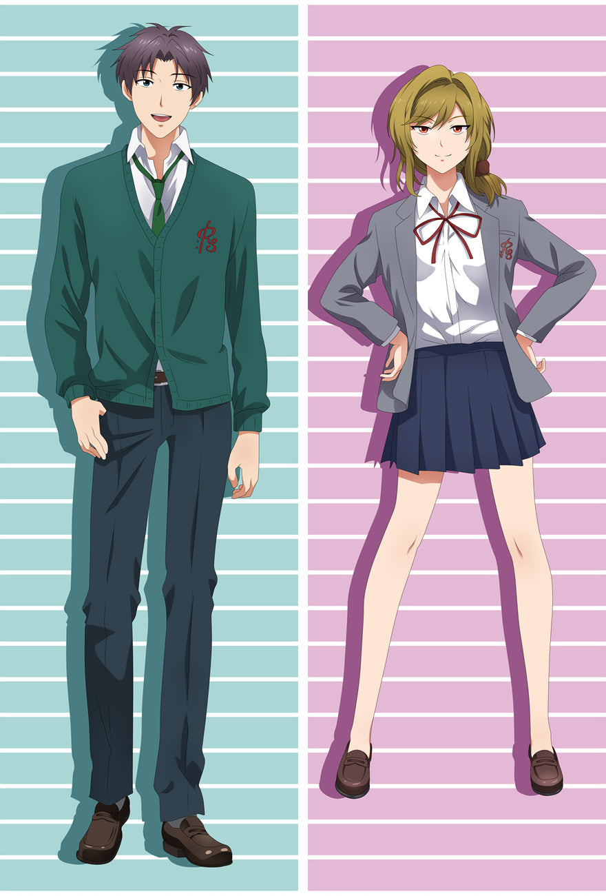 Monthly Girls' Nozaki-kun Yuzuki Seo Hirotaka Wakamatsu Anime Dakimakura Pillow Case image 0