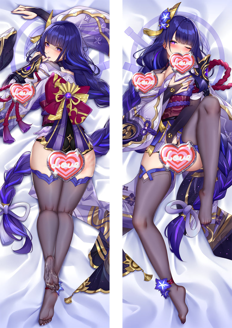 Genshin Impact Raiden Shogun Baal Nsfw Body Pillow Case image 0