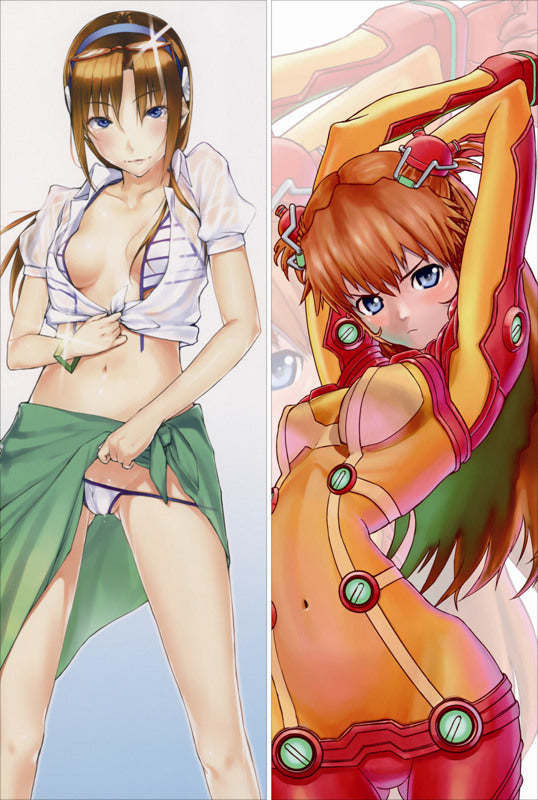 Neon Genesis Evangelion Asuka Langley Soryu Anime Dakimakura Waifu Pillow Case image 0