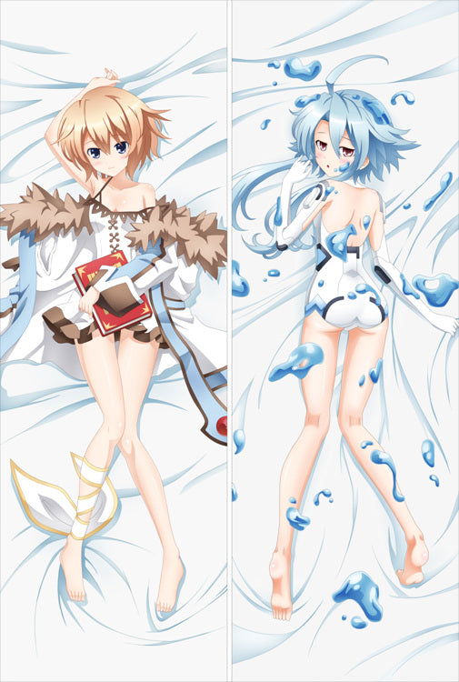Hyperdimension Neptunia Blanc + White Heart Anime Dakimakura Body Pillow Cover image 0
