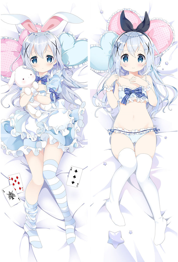 New Anime Dakimakura Hugg Body Pillow Case Is the Order a Rabbit? Kafuu Chino image 0