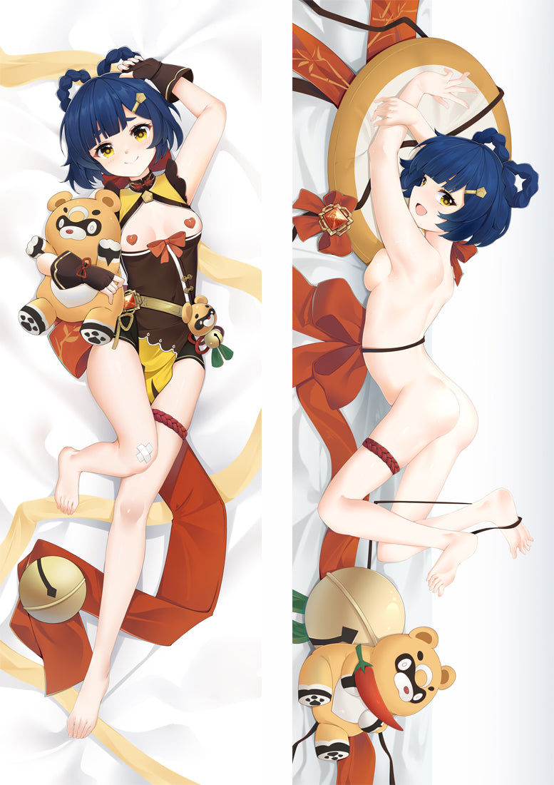 Genshin Impact Xiang Ling Anime Dakimakura Body Pillow Cover image 0