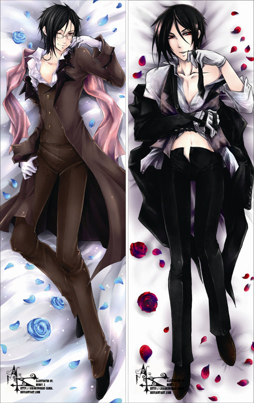 Black Butler Sebastian Michaelis Anime Dakimakura Anime Dakimakura Body Pillow Case image 0