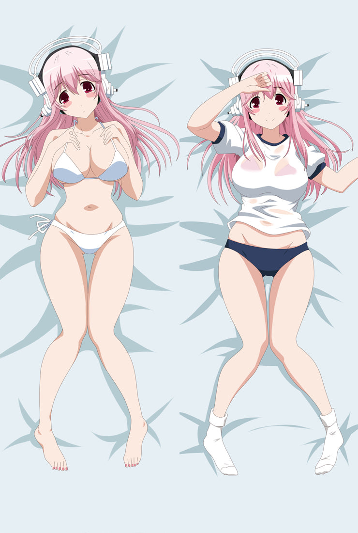 Super Sonico Anime Game Dakimakura Pillow Case Cover image 0