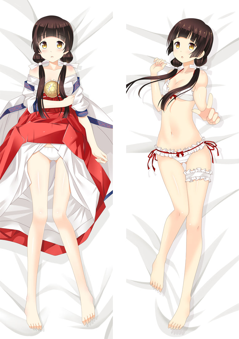 Kuma Miko: Girl Meets Bear Machi Amayadori Anime Dakimakura Pillow Cover image 0