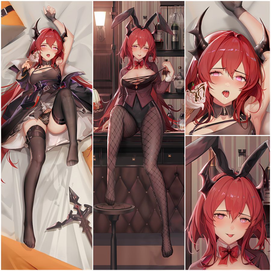 Arknights Surtr Anime Dakimakura Girl Body Pillow Cover image 0
