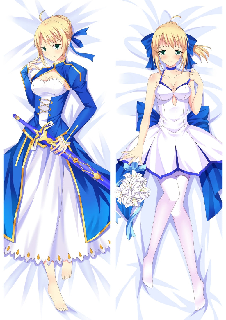 Fate stay night Altria Pendragon Saber Eater Anime Dakimakura Pillow Cover image 0