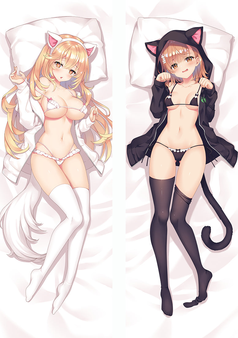 A Certain Scientific Railgun Mikoto Misaka&amp;Shokuhou Misaki Anime Dakimakura Pillow Cover image 0