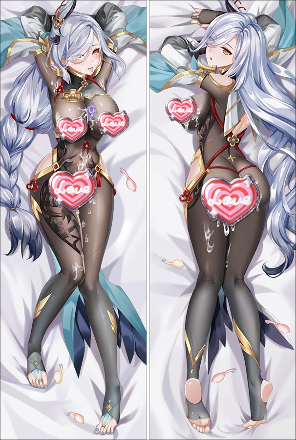 Genshin Impact Shenhe Anime Dakimakura Pillow Cover image 0