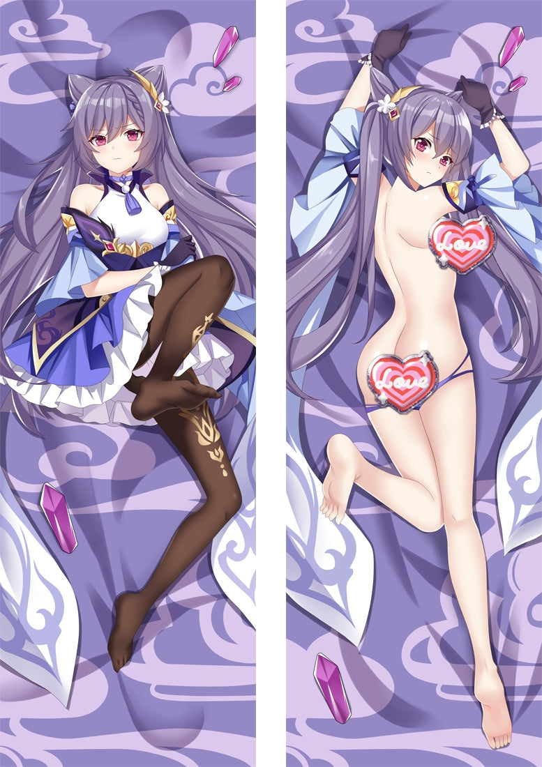 Keqing Anime Dakimakura Body Pillow Cover image 0