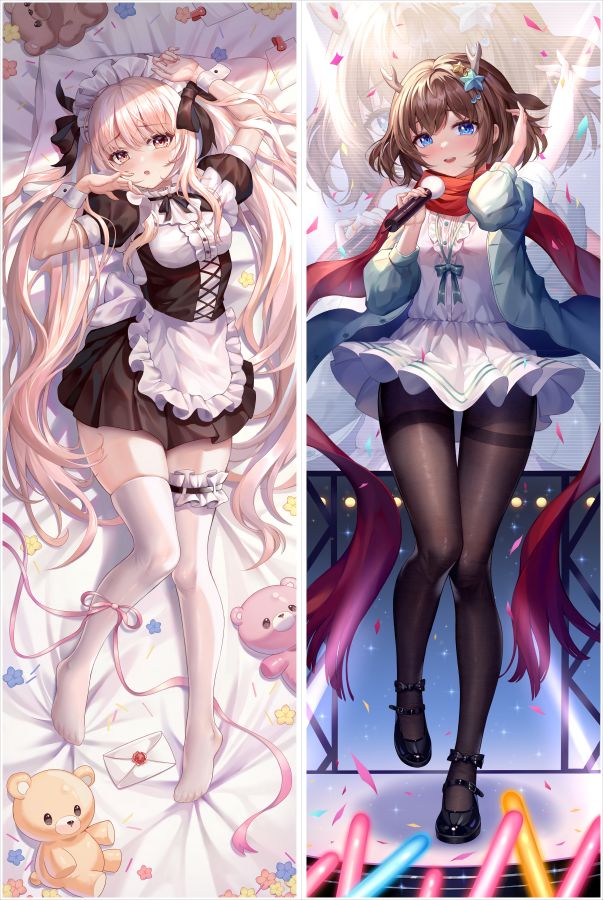 Virtual Youtuber Kano Mahoro Anime Dakimakura Body Pillow Cover image 0