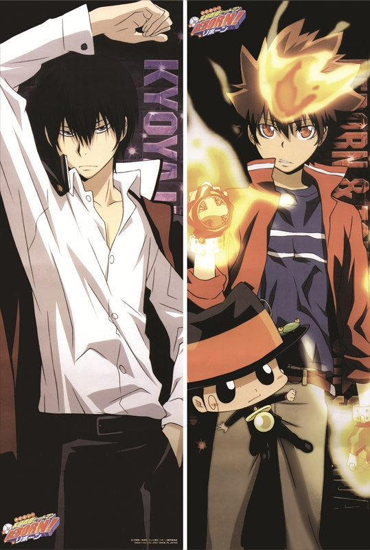 Reborn! Kyoya Hibari + Tsunayoshi Sawada Anime Dakimakura Body Pillow Cover image 0