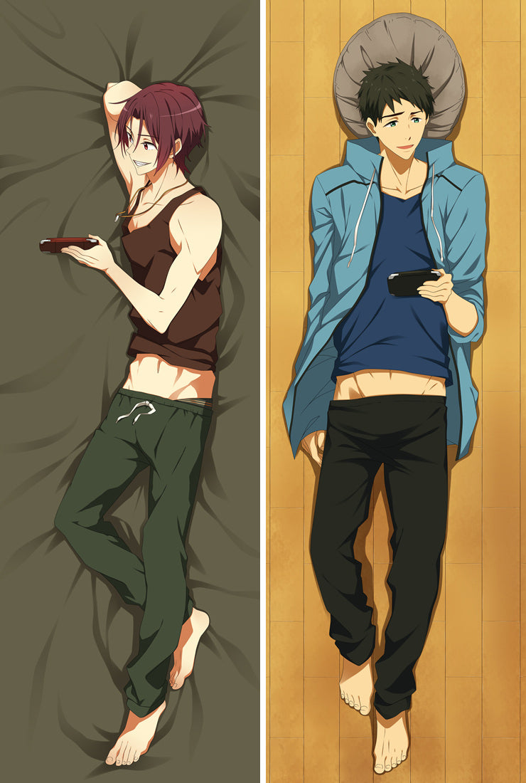 Free! Iwatobi Swim Club Rin Matsuoka Sosuke Yamazaki Anime Dakimakura Pillow Cover image 0