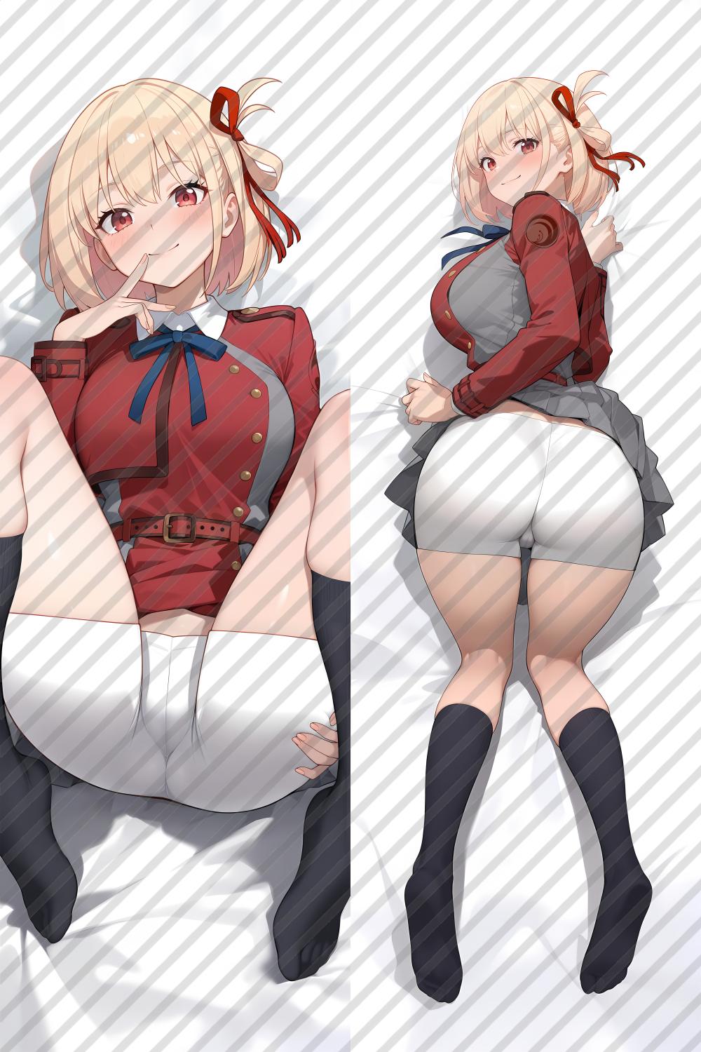 Lycoris Recoil Chisato Nishikigi Anime Dakimakura Body Pillow Cover image 0
