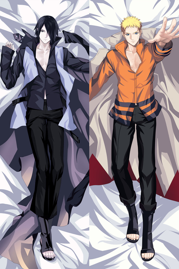 Naruto Naruto Uzumaki Sasuke Uchiha Anime Dakimakura Pillow Cover image 0